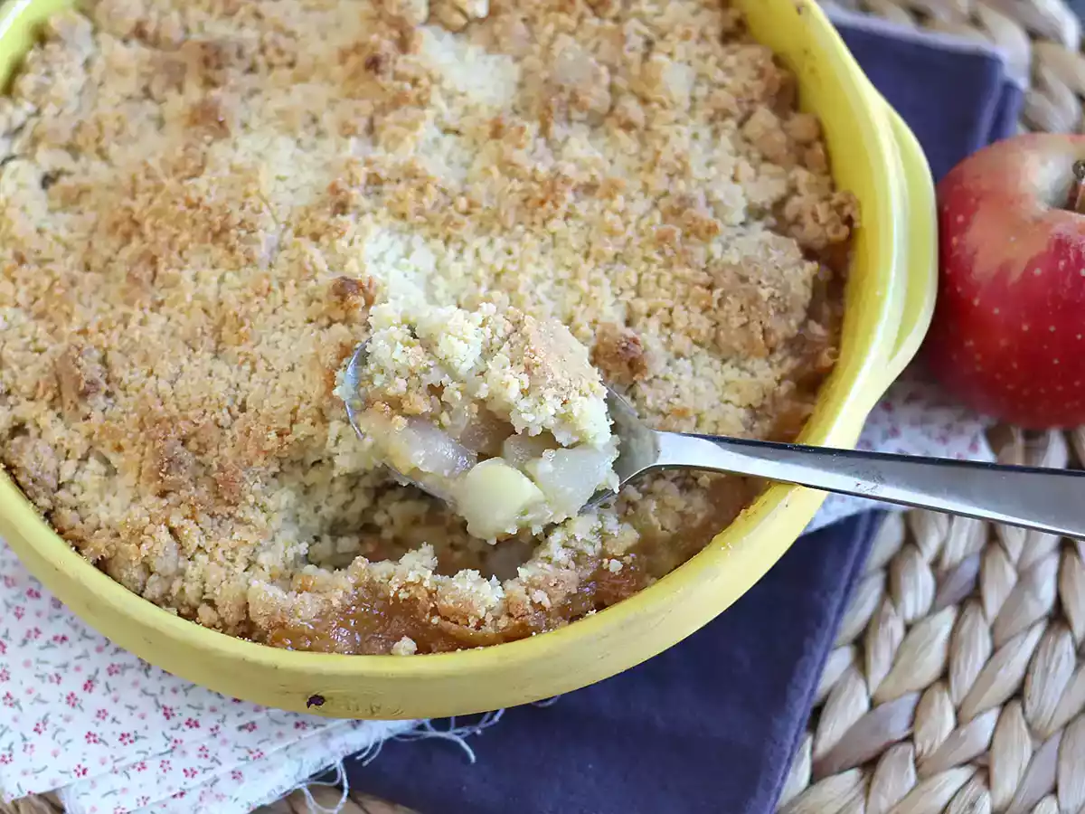Extra krispig och smältande äpple-päron-crumble - foto 3