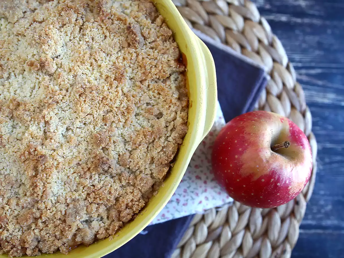 Extra krispig och smältande äpple-päron-crumble - foto 4