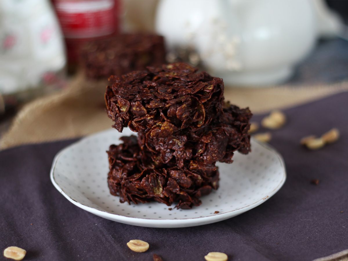 Extra krispiga jordnöts- och chokladsandrosor