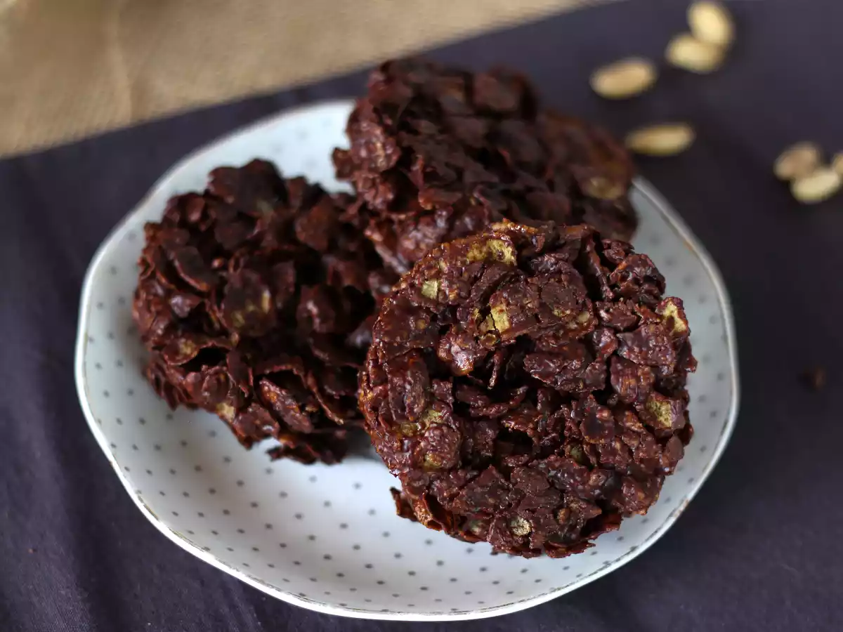 Extra krispiga jordnöts- och chokladsandrosor - foto 2