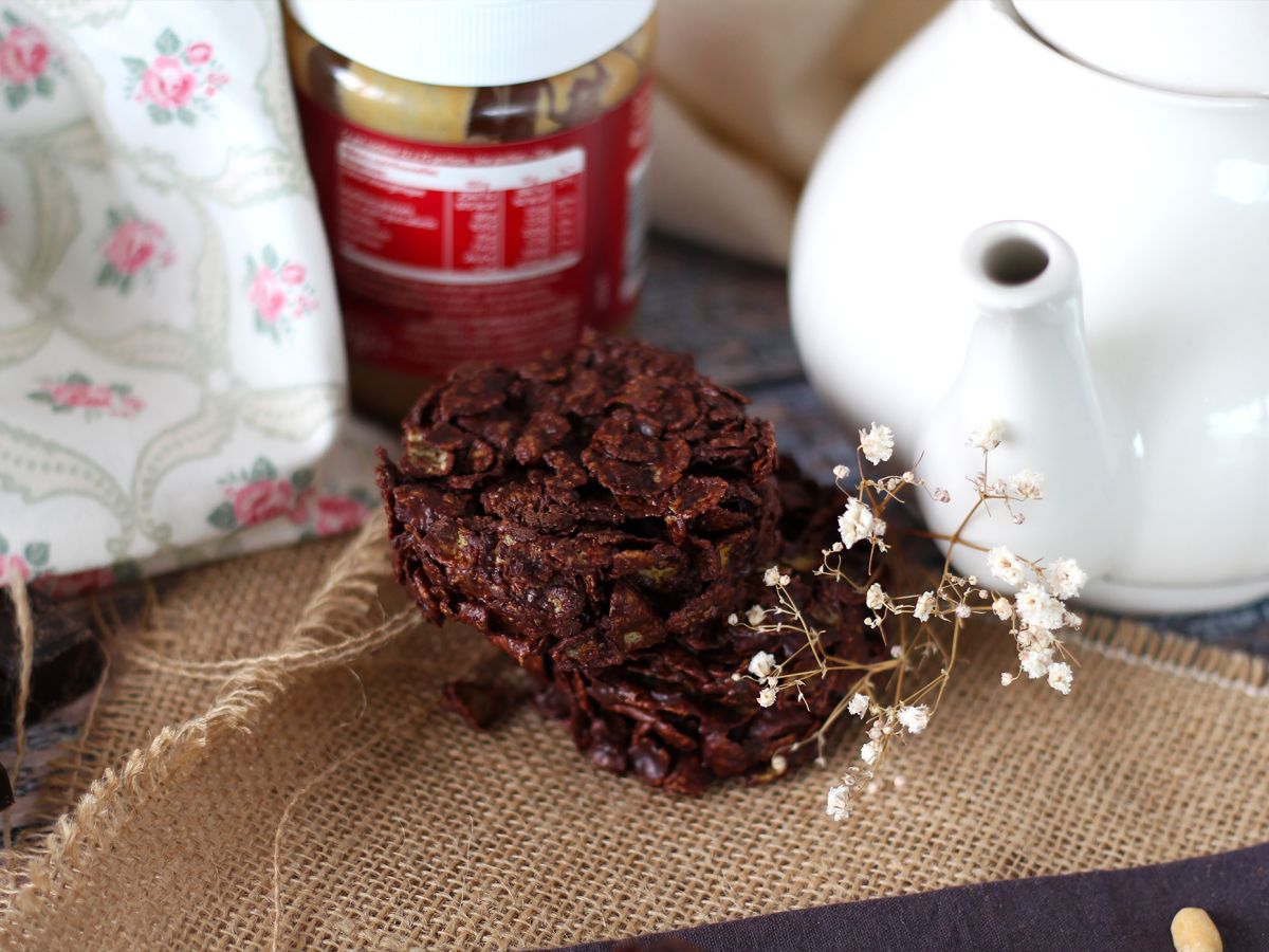 Extra krispiga jordnöts- och chokladsandrosor - foto 3