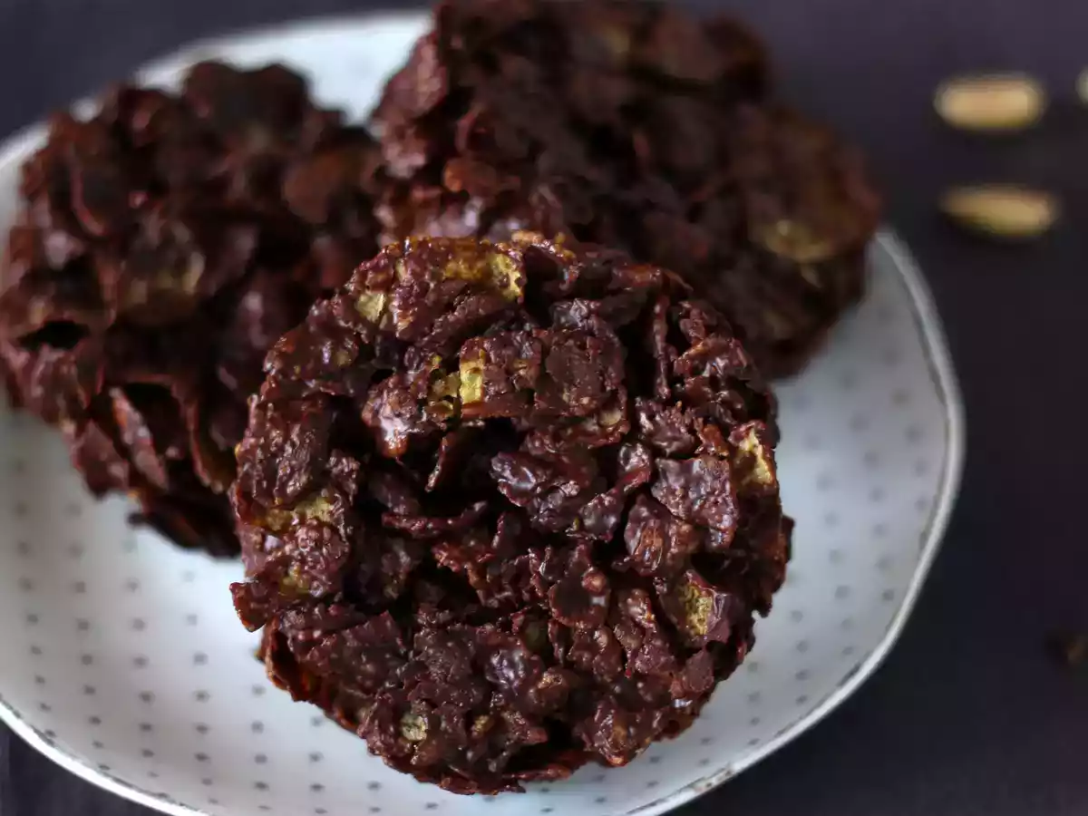Extra krispiga jordnöts- och chokladsandrosor - foto 4
