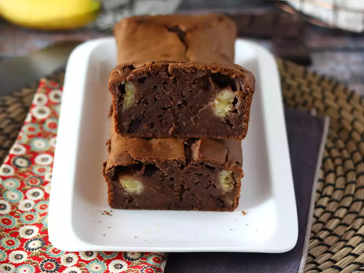 Extra läcker banan- och chokladkaka!