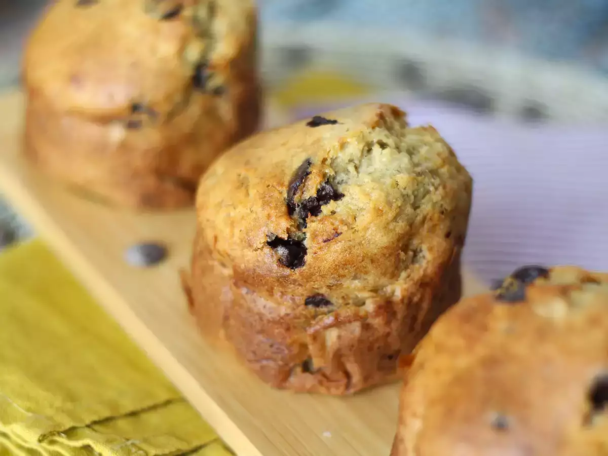 Extra saftiga bananmuffins med chokladbitar - foto 5