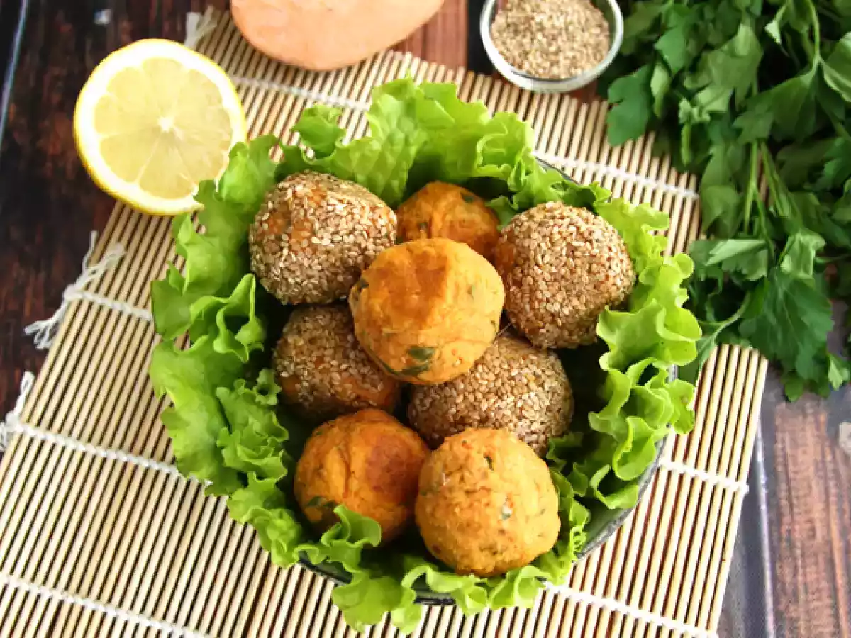 Falafel med sötpotatis