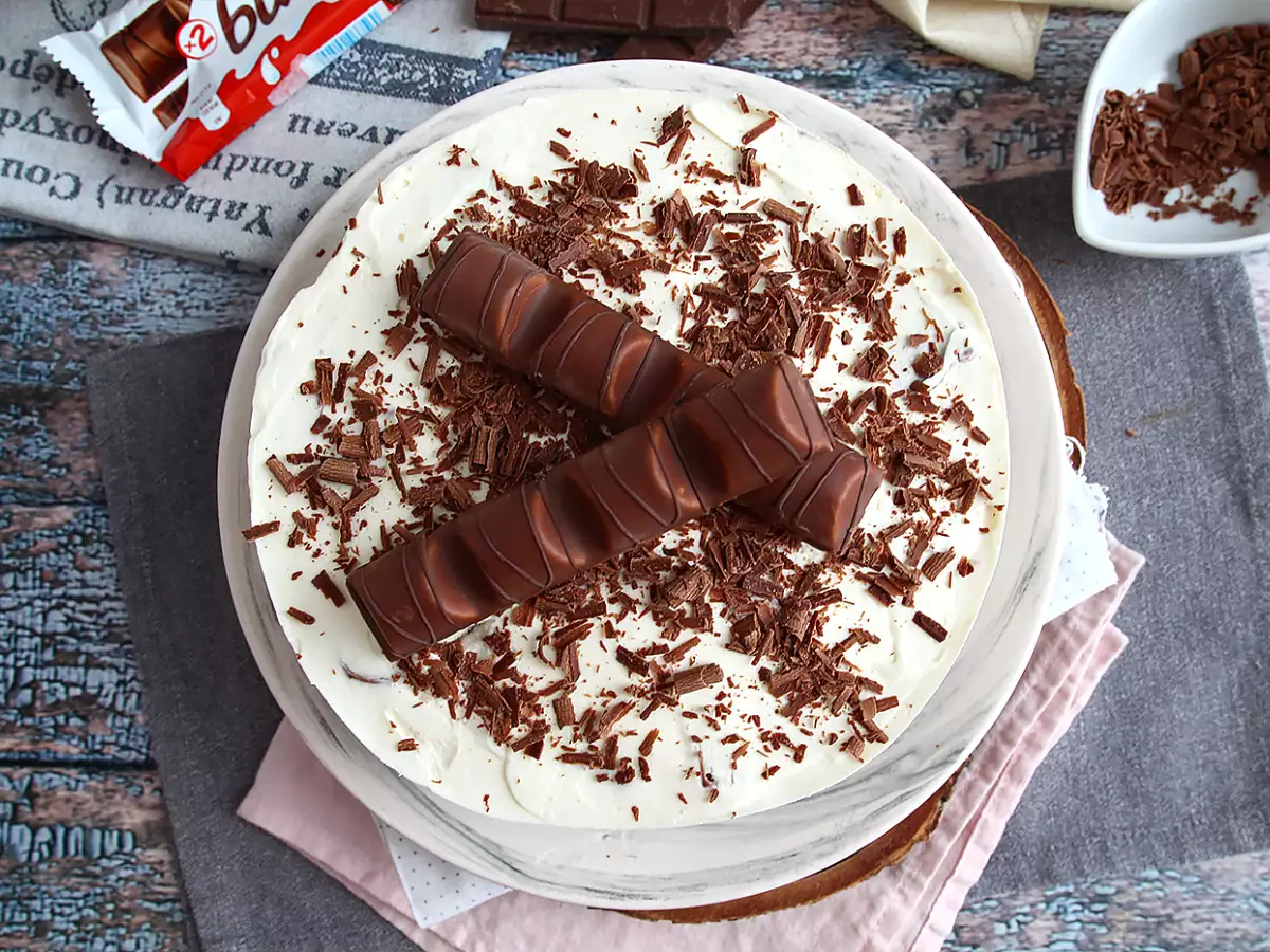Fantastisk Kinder Bueno-cheesecake utan ugn - foto 2