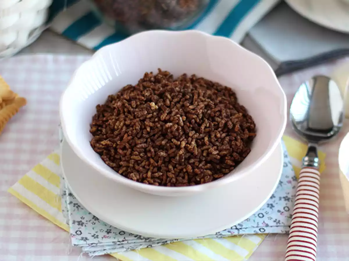 Flingor med choklad och puffat ris. Kokosnötspuffar - foto 3