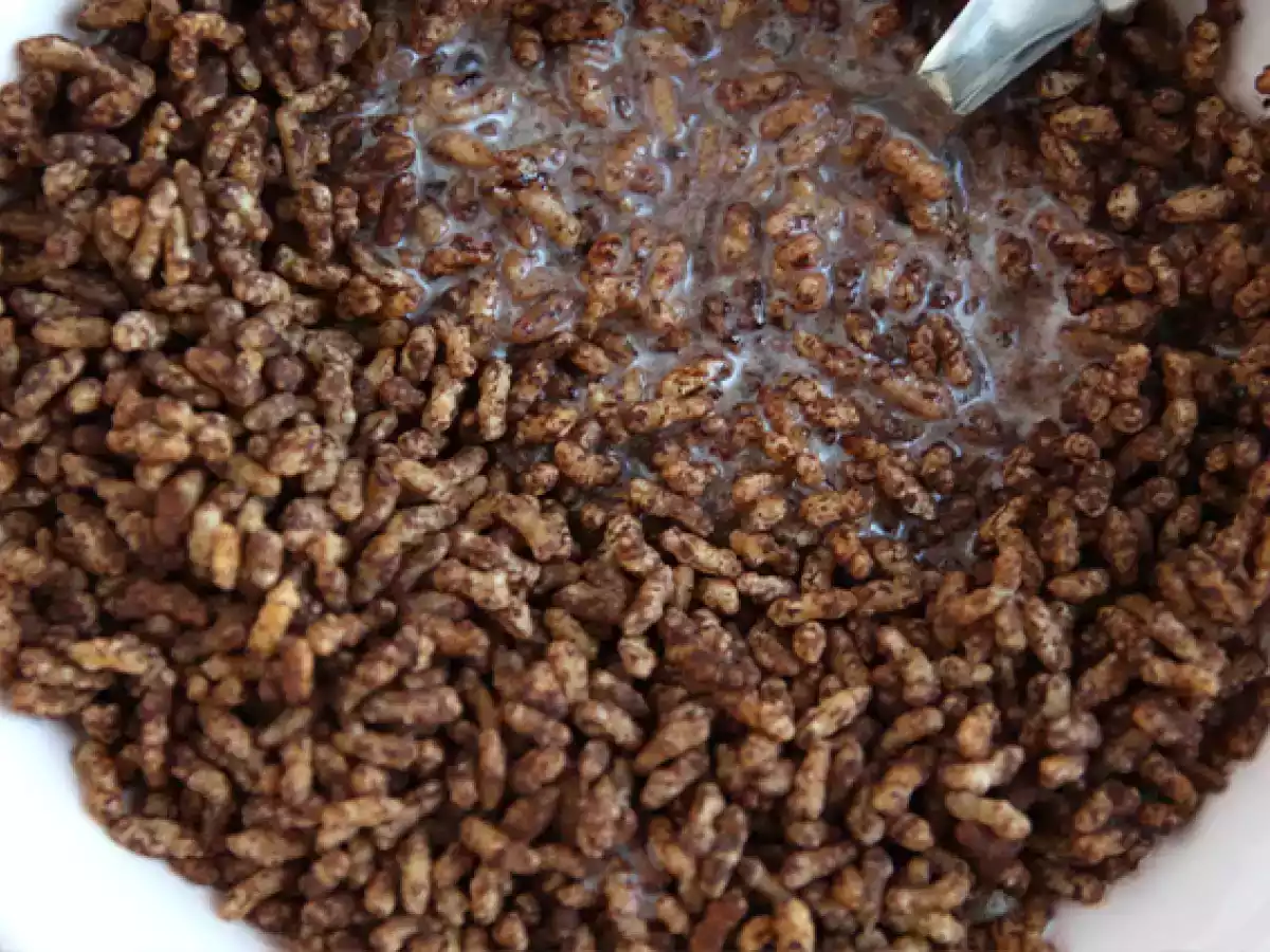 Flingor med choklad och puffat ris. Kokosnötspuffar - foto 4