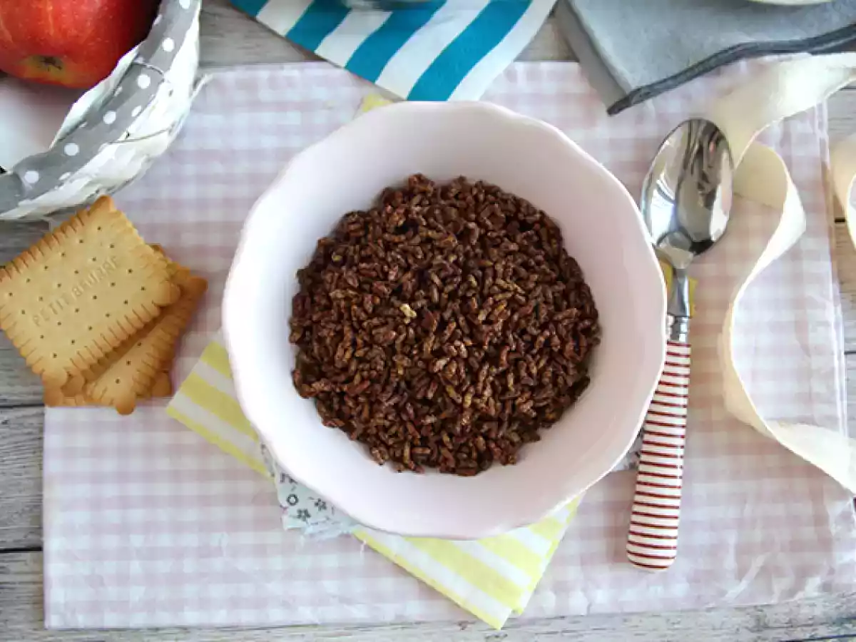 Flingor med choklad och puffat ris. Kokosnötspuffar - foto 6