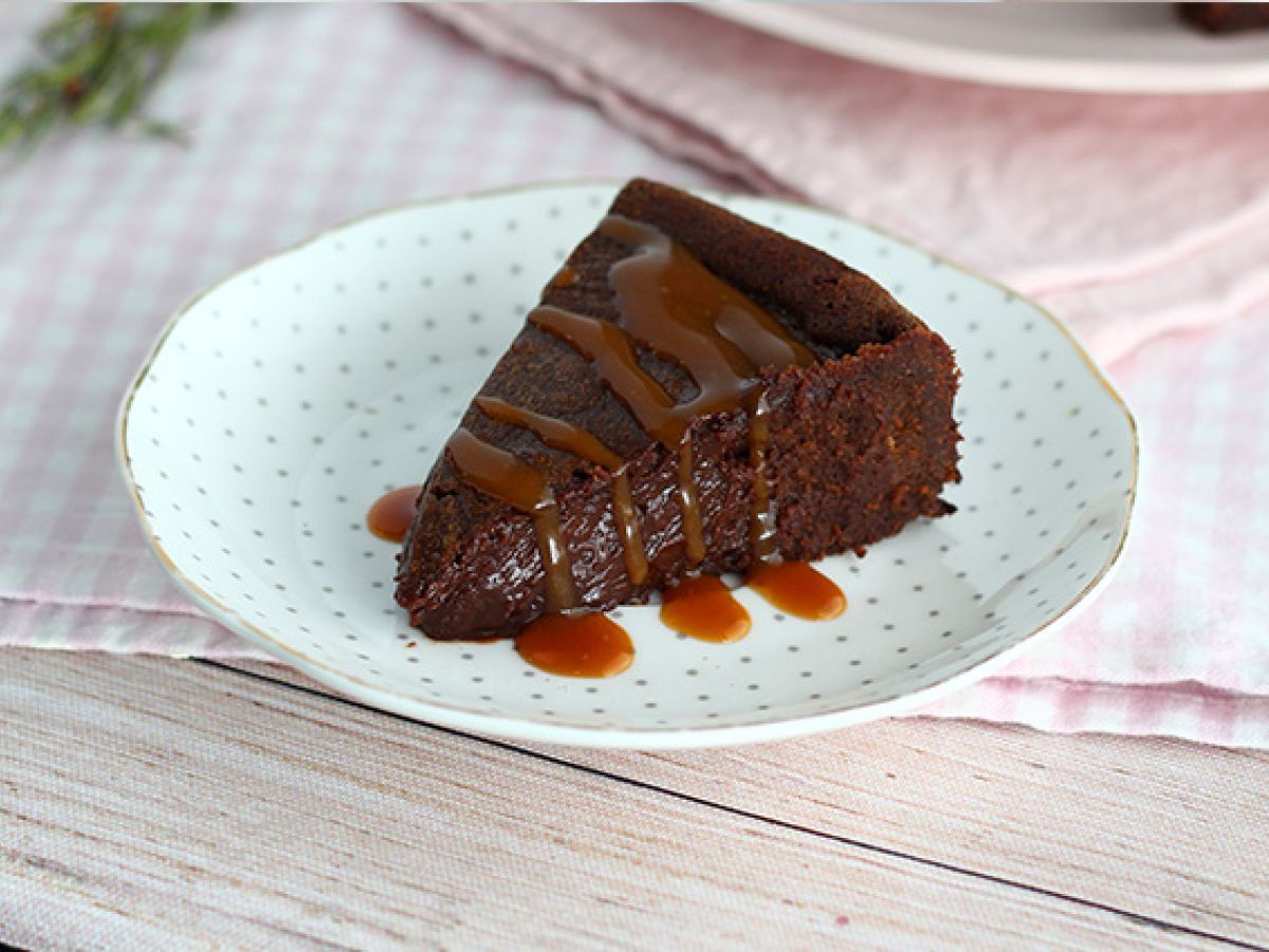 Fondant med choklad och saltad smörkola