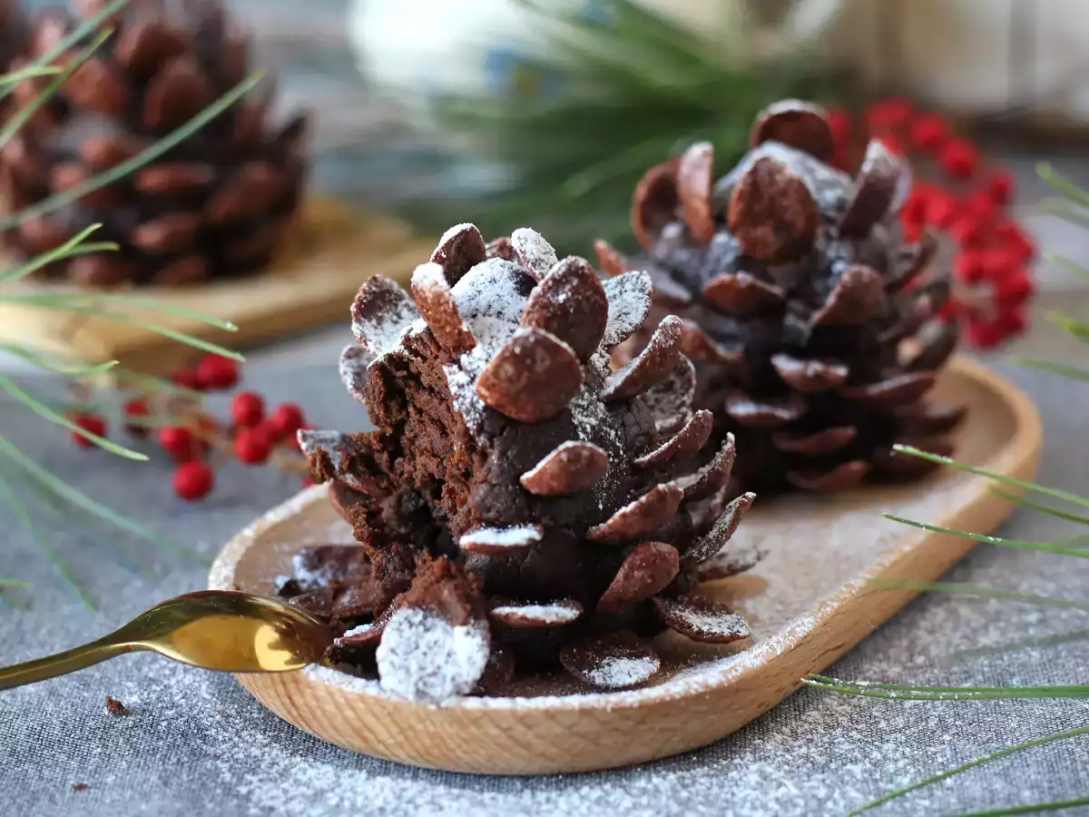 Förvandla din brownie till en chokladpinecone! - foto 6