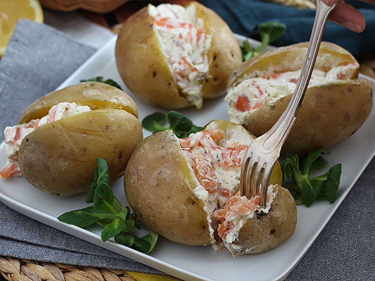 Fyllda potatisar med rökt lax och fromage frais - foto 5