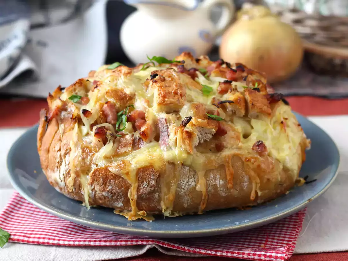 Fyllt igelkottsbröd i tartiflette-stil - foto 2