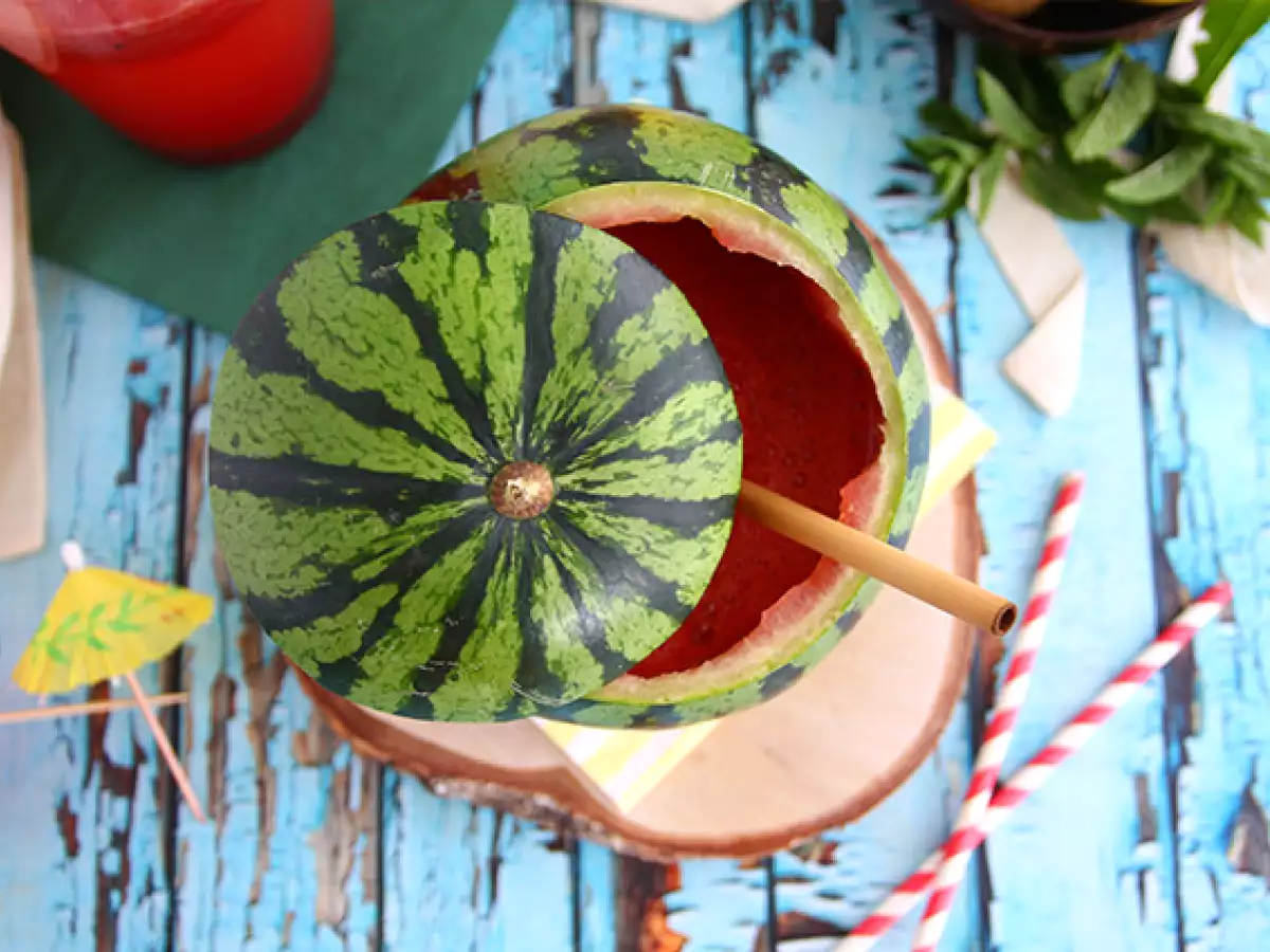 Gin- och vattenmeloncocktail - foto 2