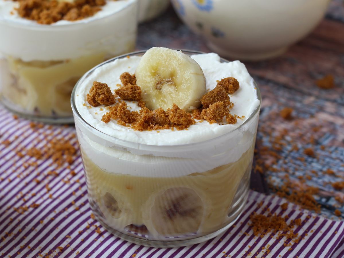 Glas i banoffee-stil för dem som älskar bananer och karamell - foto 4