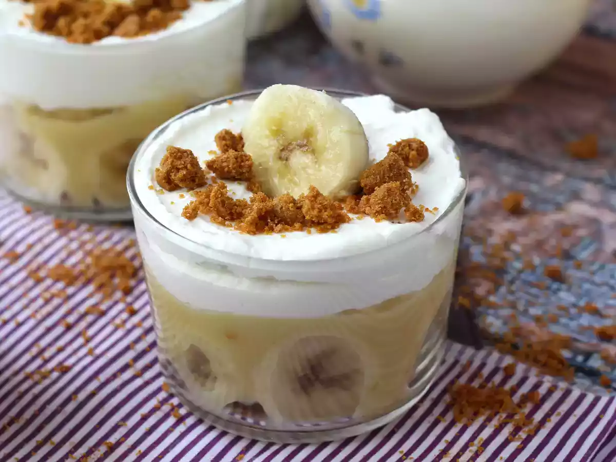 Glas i banoffee-stil för dem som älskar bananer och karamell - foto 4