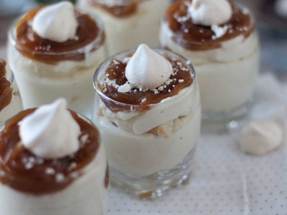 Glas i Mont Blanc-stil med kastanjekräm