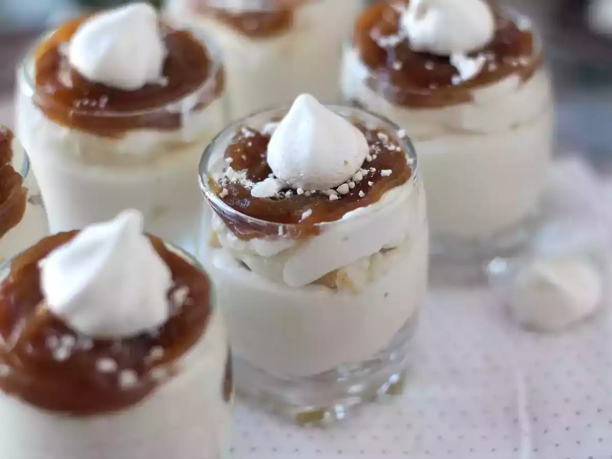 Glas i Mont Blanc-stil med kastanjekräm