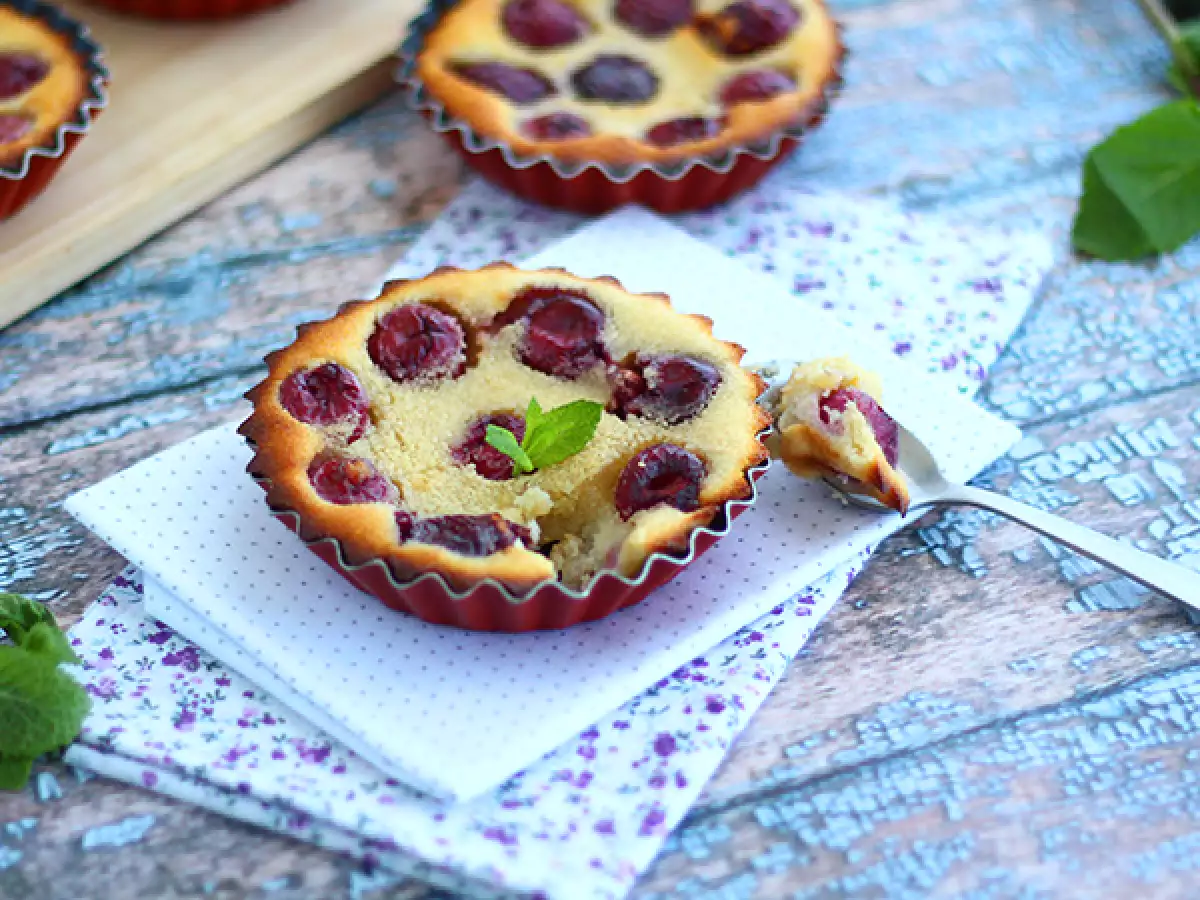 Glutenfria mini-clafoutis med körsbär - foto 3