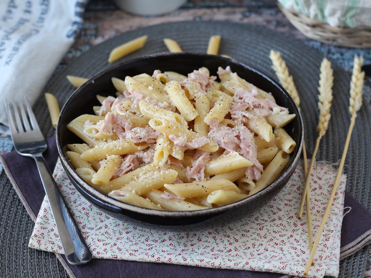 Grädde och skinka pasta: krämig, snabb och oemotståndlig! - foto 2