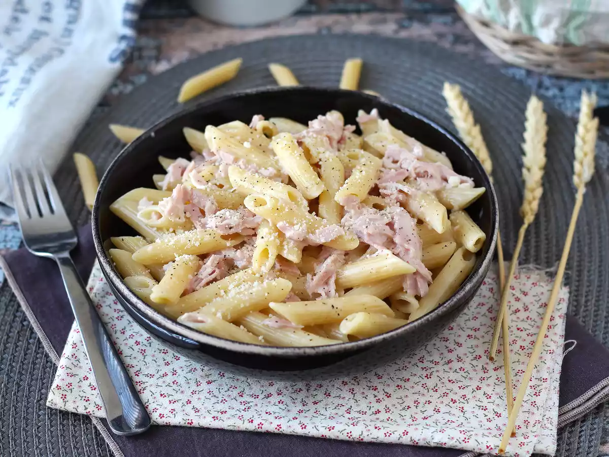 Grädde och skinka pasta: krämig, snabb och oemotståndlig! - foto 2