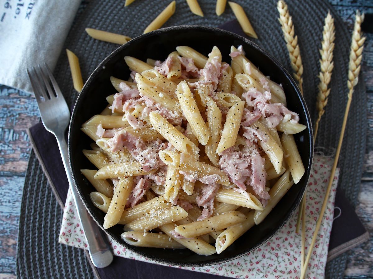 Grädde och skinka pasta: krämig, snabb och oemotståndlig! - foto 3