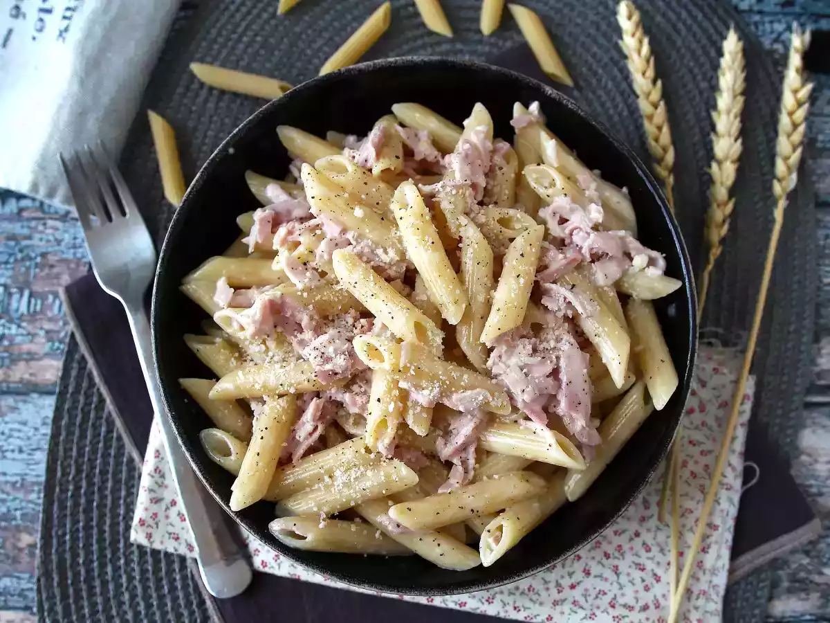 Grädde och skinka pasta: krämig, snabb och oemotståndlig! - foto 3