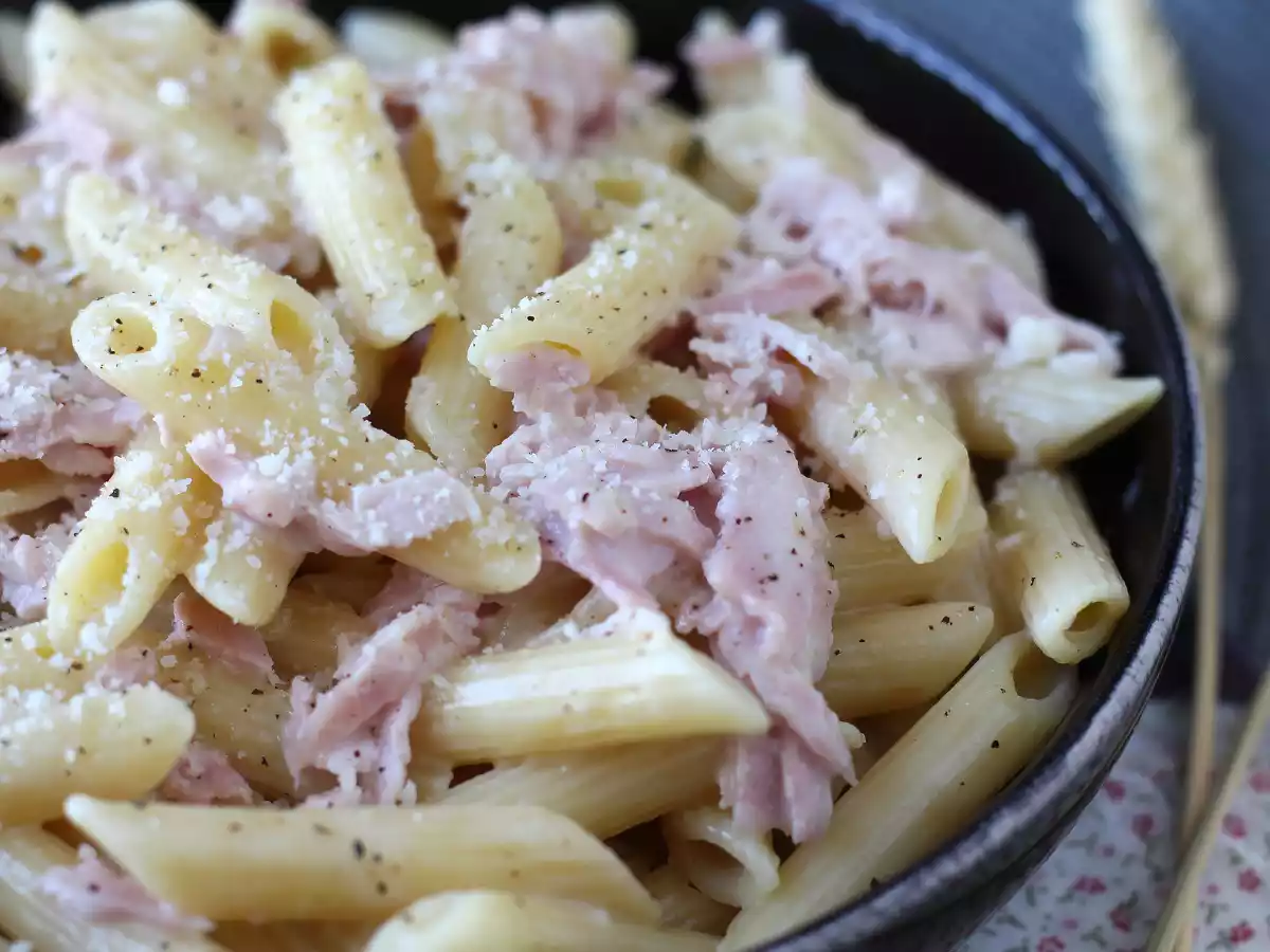 Grädde och skinka pasta: krämig, snabb och oemotståndlig! - foto 4