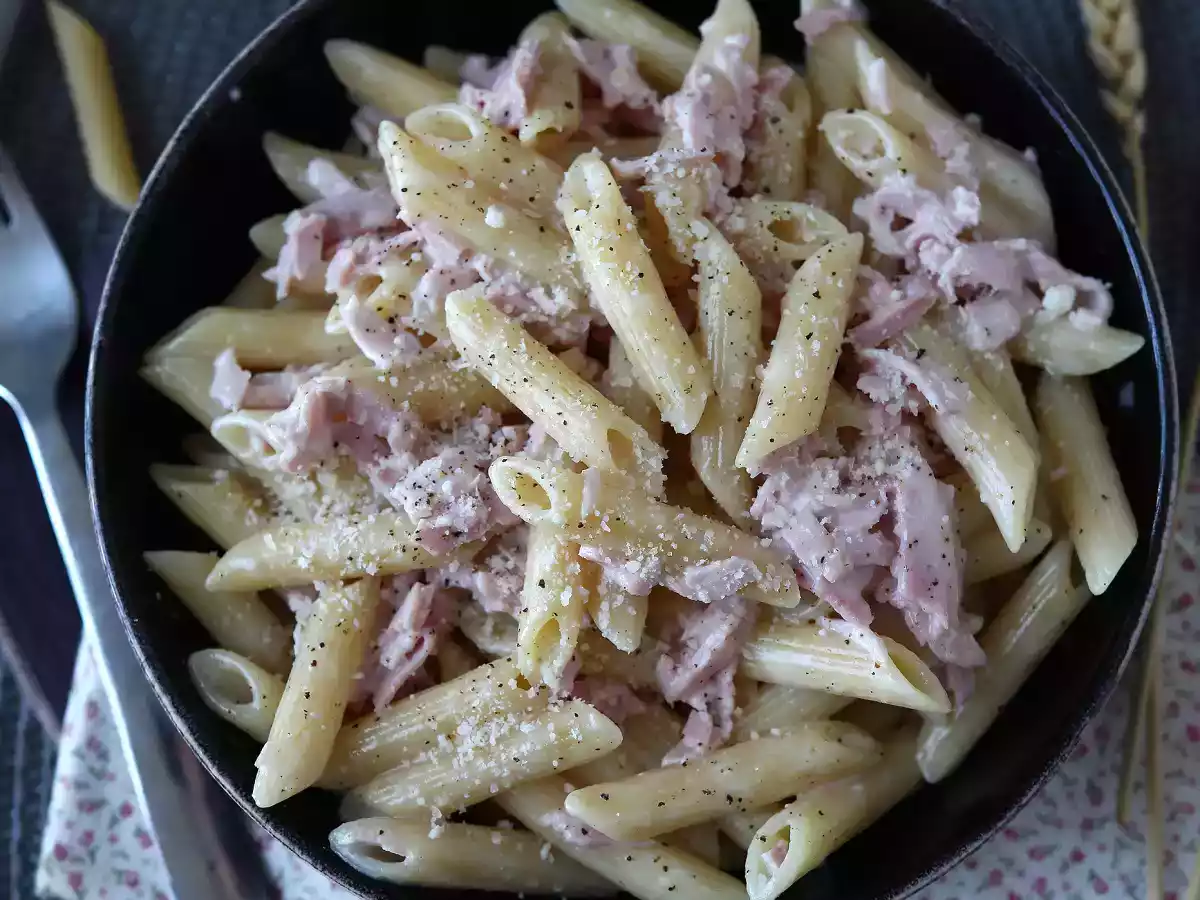 Grädde och skinka pasta: krämig, snabb och oemotståndlig! - foto 5