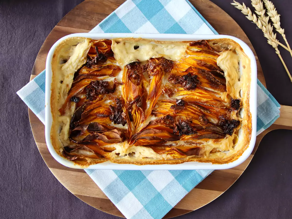 Gratäng på butternutpumpa i airfryer, dauphinoise-style - foto 4