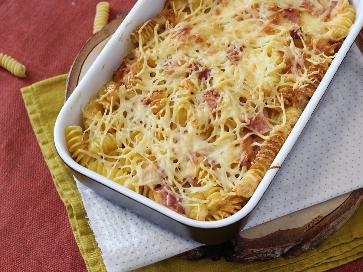 Gratin av skinka och ostpasta i airfryer - foto 5
