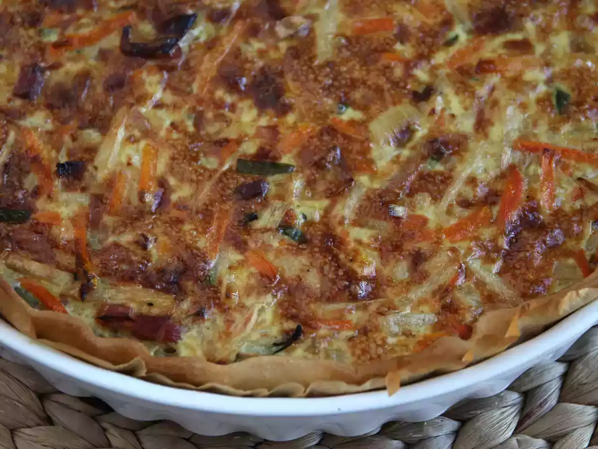 Grönsaks- och baconquiche som alla kommer att älska! - foto 3