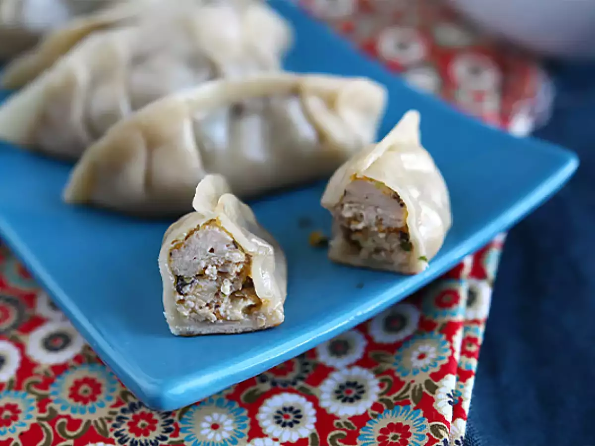 Gyoza med kyckling, morot och champinjoner - foto 5