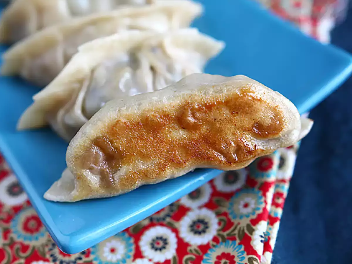 Gyoza med kyckling, morot och champinjoner - foto 8