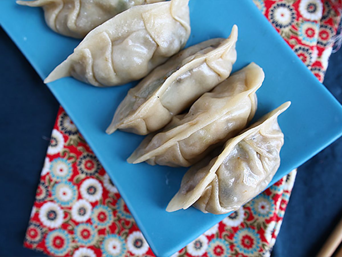 Gyozas med kyckling, morötter och champinjoner - foto 4