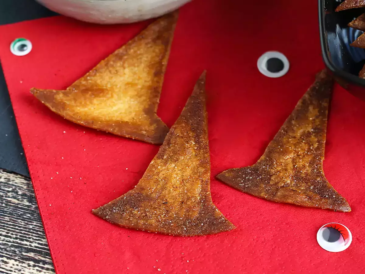 Häxhattar av tortillachips – halloween-snacks - foto 3