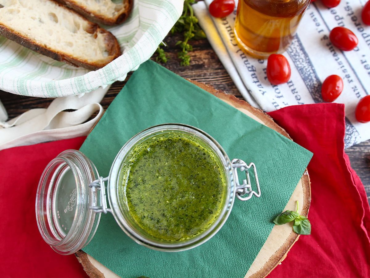 Hemlagad grön pesto - pesto alla genovese - foto 4
