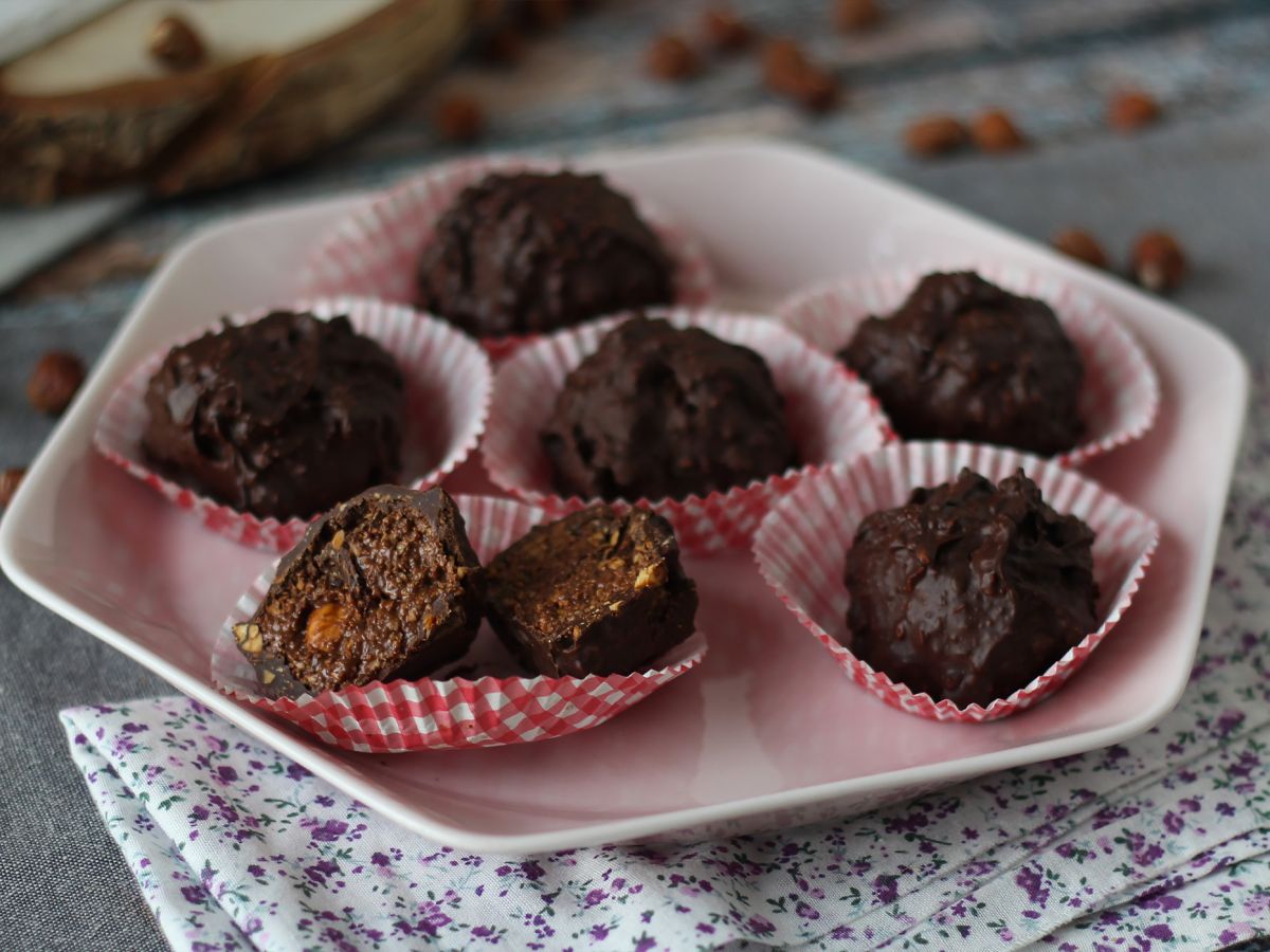 Hemmagjorda Ferrero-stil rochers