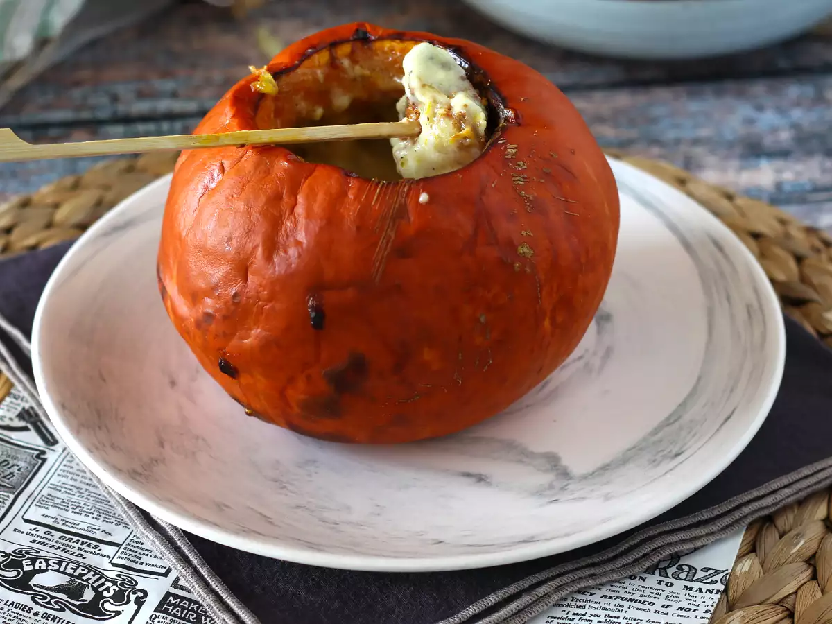 Höstfondue med Reblochon i hokkaidopumpa - foto 4