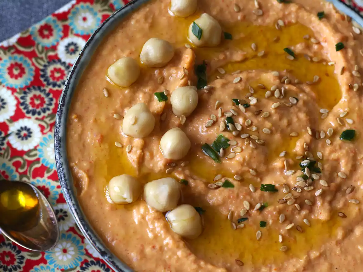 Hummus med röd paprika - foto 4