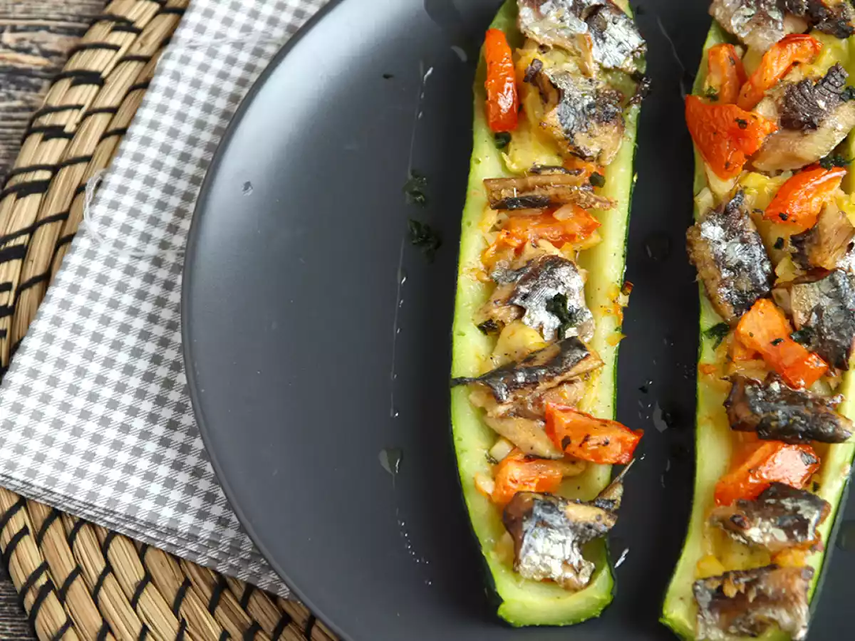 Hur gör man zucchini fyllda med sardiner? - foto 2