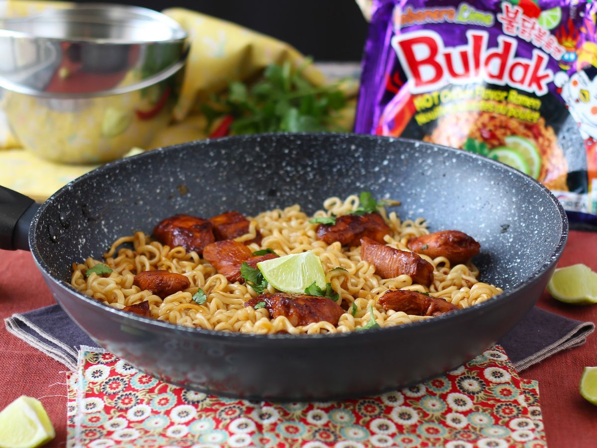 Hur man lagar Buldak Habanero Lime-nudlar, recept med marinerad kyckling! - foto 2