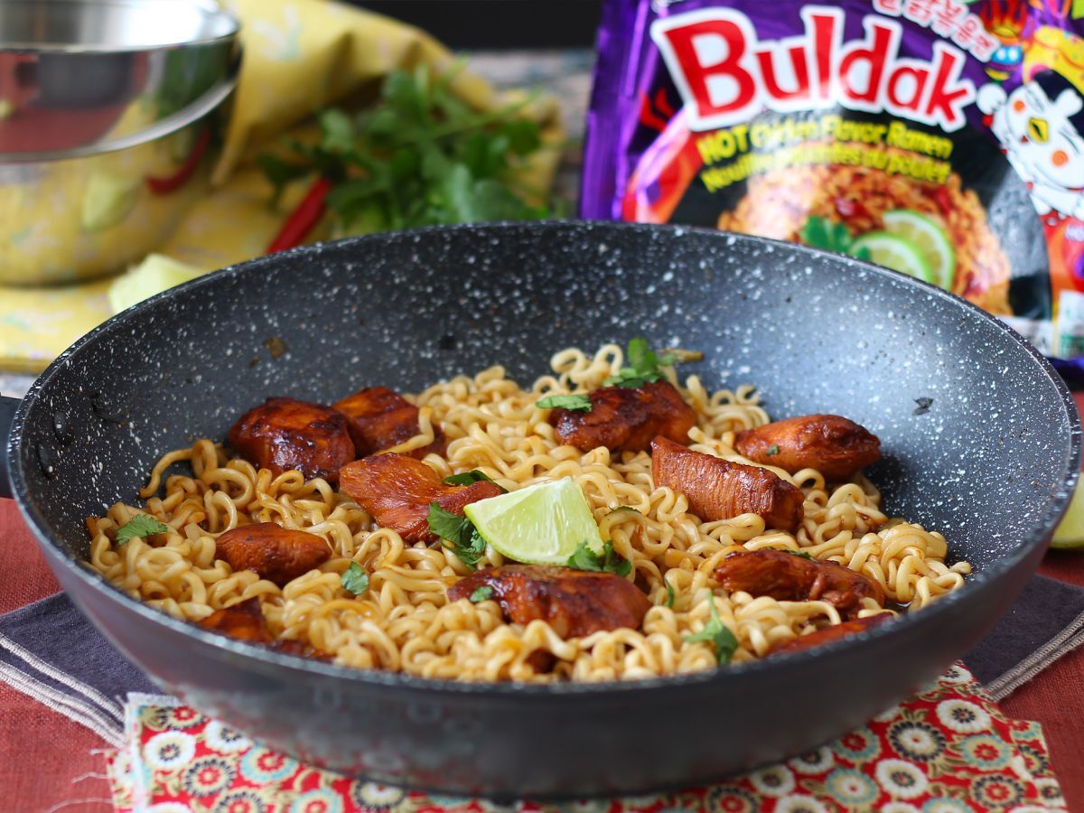 Hur man lagar Buldak Habanero Lime-nudlar, recept med marinerad kyckling! - foto 5