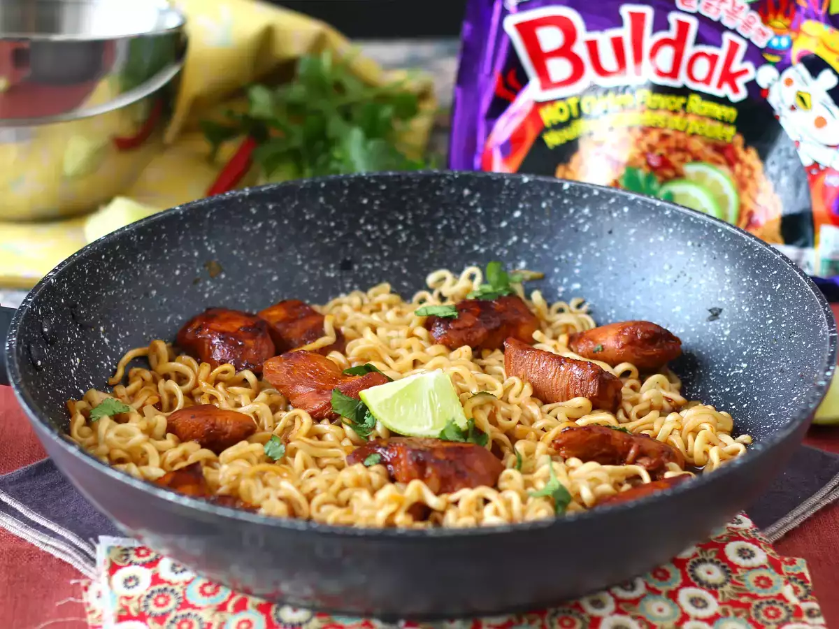 Hur man lagar Buldak Habanero Lime-nudlar, recept med marinerad kyckling! - foto 5