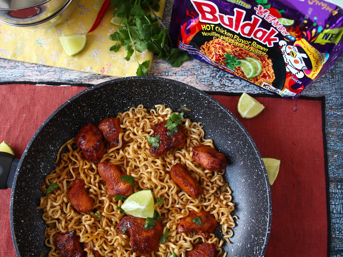 Hur man lagar Buldak Habanero Lime-nudlar, recept med marinerad kyckling! - foto 6