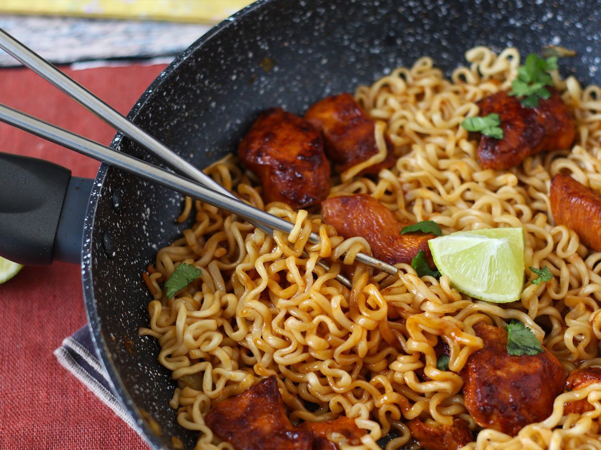 Hur man lagar Buldak Habanero Lime-nudlar, recept med marinerad kyckling! - foto 8