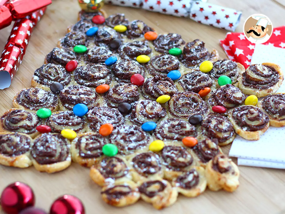 Julgran av smördeg med Nutella att dela - foto 3
