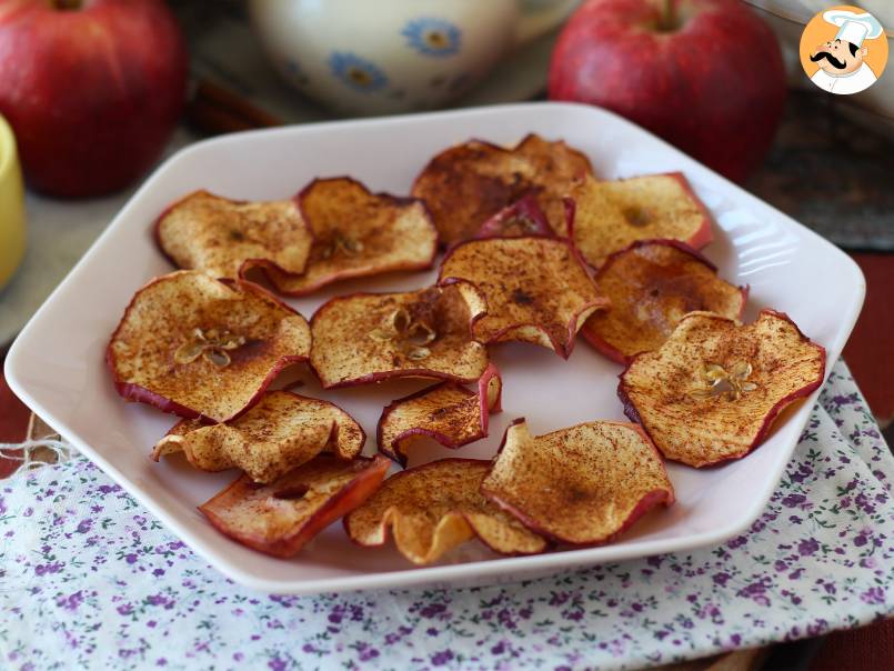 Kanel- och äppelchips med Air Fryer