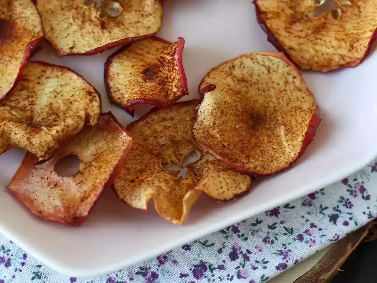 Kanel- och äppelchips med Air Fryer - foto 3