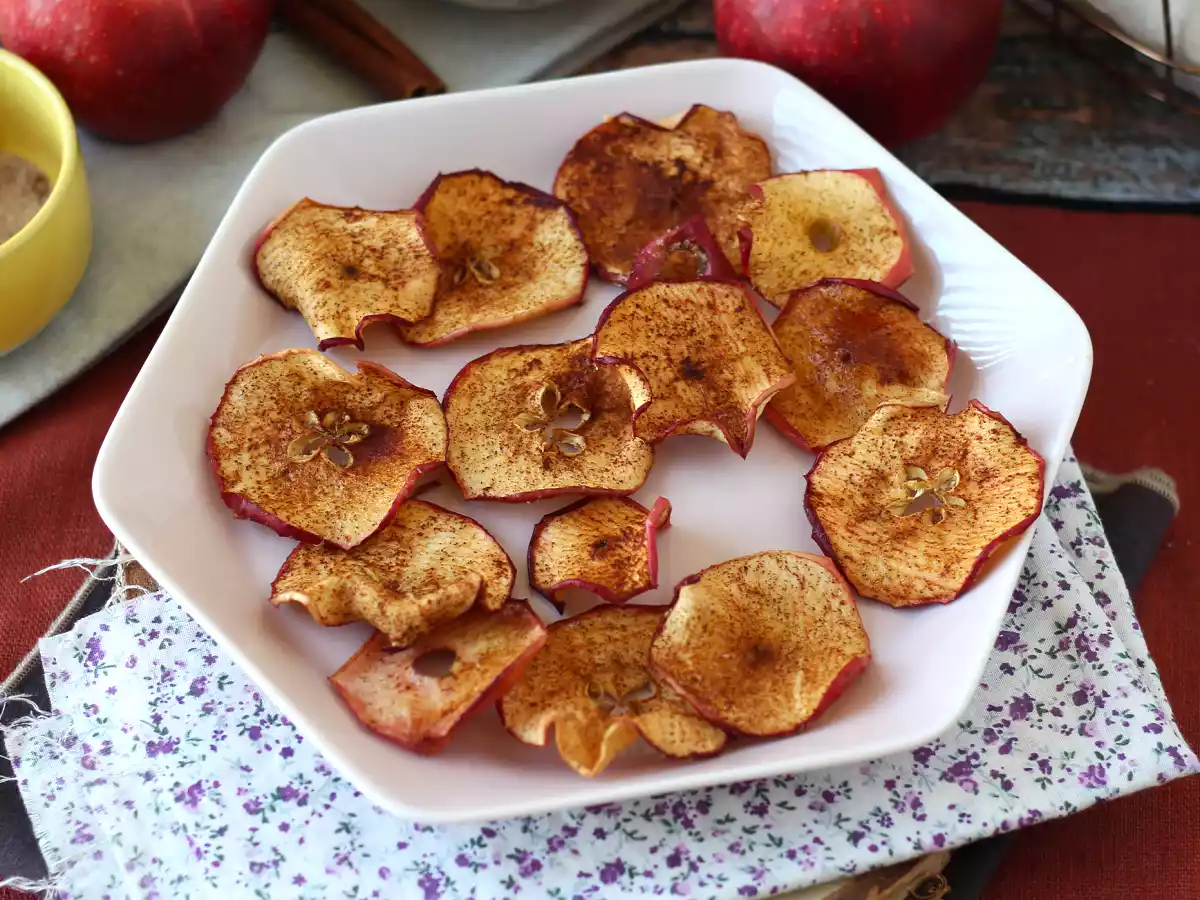Kanel- och äppelchips med Air Fryer - foto 4